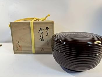 イ509 喰籠『蒔絵師　桂月』『輪島塗　松喰鶴蒔絵　食籠　共箱』菓子器　茶道具 イ509 喰籠『蒔絵師 桂月』『輪島塗 松喰鶴蒔絵 食籠 共箱』菓子
